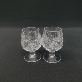 Винтажный набор из 2 рюмок, хрусталь 75 мл 8 см, СССР