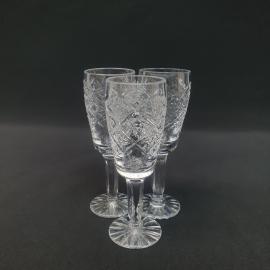 Винтажный набор из 3 рюмок, хрусталь 75 мл 13 см, СССР