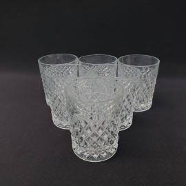 Винтажный набор из 6 стаканов для подстаканников, хрусталь 200 мл 9 см, СССР