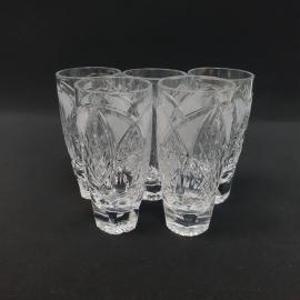 Винтажный набор из 5 стаканов, хрусталь 150 мл 12 см, СССР