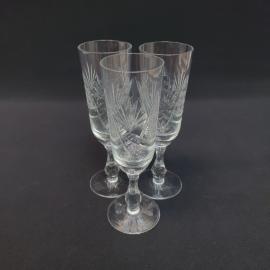 Винтажный набор из 3 бокалов, стекло 125 мл 165 мм, СССР