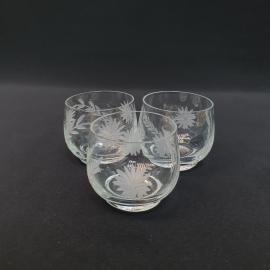 Винтажный набор из 3 стаканов, стекло 150 мм 6 см, СССР