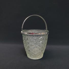 Винтажная сахарница ведро для льда, стекло 1 л, СССР