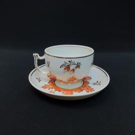 Винтажная чайная пара Вербилки, фарфор 220 мл, СССР