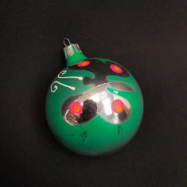 Елочная игрушка СССР,стекло,шар Бабочка. Орловская фабрика Победа. Винтаж