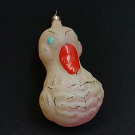 Елочная игрушка СССР,стекло,утенок. Винтаж