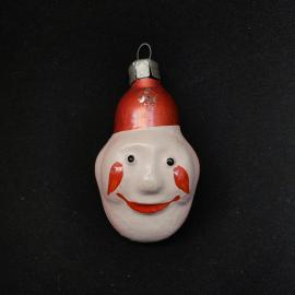 Елочная игрушка СССР,стекло,клоун. Винтаж