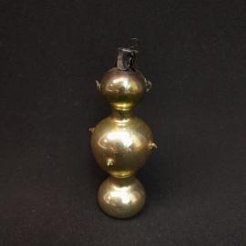 Елочная игрушка СССР,стекло,самовар золотой. Орловская фабрика Победа. Винтаж