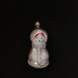 Елочная игрушка СССР,стекло,Снегурочка в меховой шубе. Винтаж