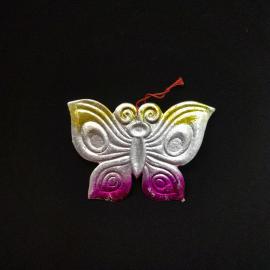 Винтажная елочная игрушка бабочка 7х6, картонаж. СССР