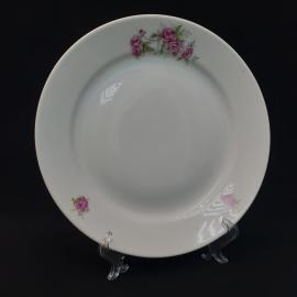 Тарелка фарфоровая винтажная СССР. Дулево. Розы.