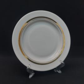 Тарелка фарфоровая винтажная СССР. Дулево. Роспись золотом.