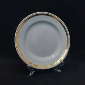 Тарелка фарфоровая винтажная СССР. роспись золотом.