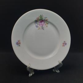 Тарелка фарфоровая винтажная СССР. Бавария. Цветы.