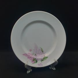 Тарелка фарфоровая винтажная СССР. Цветы сирени.
