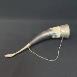 Винтажный рог изобилия 30 см кость мельхиор СССР