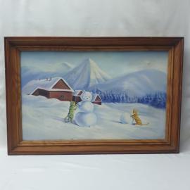 Винтажная картина 80х50 см Орлов холст, масло, 2003 год