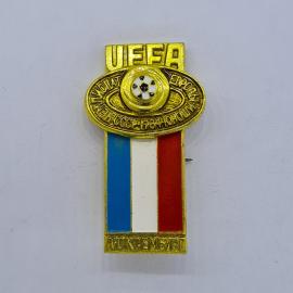 Значок СССР. UEFA, чемпионат Европы по футболу 1984, Анкемюр. Винтажный значек.