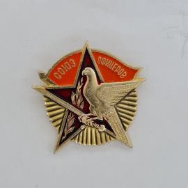 Значок СССР. Союз офицеров, орел и звезда, военная тематика. Винтажный значек.