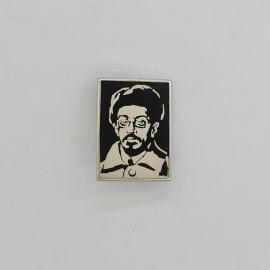 Значок СССР. Портрет мужчины в папахе, революционная тематика. Винтажный значек.