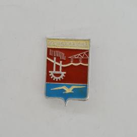 Значок СССР. Кандалакша, Мурманская область, мост, чайка, северный город. Винтажный значек.