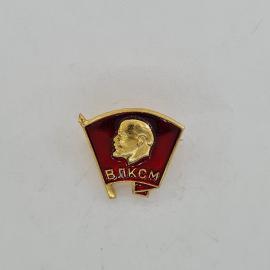 Значок СССР. ВЛКСМ, профиль Ленина, комсомол. Винтажный значек.
