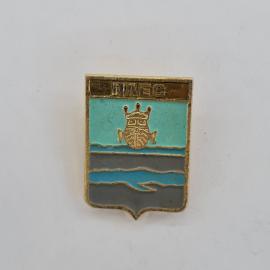 Значок СССР. Плес, герб города с волнами, Ивановская область. Винтажный значек.