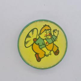 Значок СССР. Сказочный герой Карлсон, мультфильм. Винтажный значек.