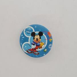 Значок СССР. Микки Маус на голубом фоне, мультфильм. Винтажный значек.