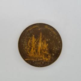 Значок СССР. Корабль Полтава, парусник, морская тематика, Санкт Петербург. Винтажный значек.