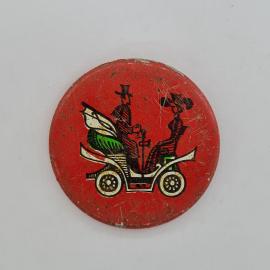 Значок СССР. Автомобиль, ретро экипаж. Автотема, транспорт. Винтажный значек.