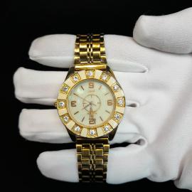Винтажные женские часы Fashion. Кварцевые наручные в стиле СССР, браслет металл, декор стразами