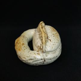 Антикварная масленка Калач фабрика Кузнецов. Фаянс, царская россия до 1917 г