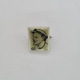 Значок СССР. Портрет Ленина, 100 лет. Винтажный значек.