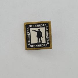 Значок СССР. Ленинград, силуэт Ленина, городская тематика. Винтажный значек.