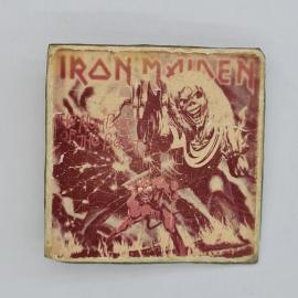 Значок СССР. Iron maiden, рок музыка, рисунок музыканта. Винтажный значек.