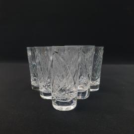 Винтажный набор 6 стопок, хрусталь, 100 мл 7.5 см, СССР