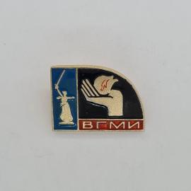 Значок СССР. ВГМИ, медицина, памятник и голубь. Винтажный значек.