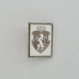 Значок СССР. Гербовый щит, буквы ЭСР, лев. Винтажный значек.