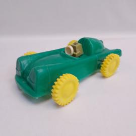 Винтажная игрушка СССР. Пластмассовый гоночный автомобиль, детская машинка на колесах винтаж