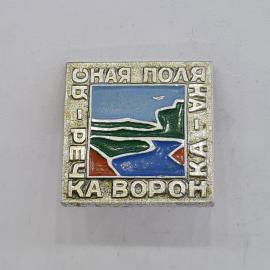Значок СССР. Санаторий Я и речка воронеж. Пейзаж, Воронежская область. Винтажный значек.