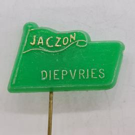 Значок СССР. Флажок JACZON Diepvrijes, зарубежная тематика. Винтажный значек.