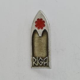 Значок СССР. Рига, цветок, городская тематика. Винтажный значек.