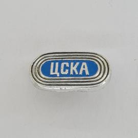 Значок СССР. ЦСКА, спорт, синяя эмаль, надпись. Винтажный значек.