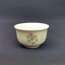 Соусник, пиала фарфоровое винтажное СССР. Kahla. СССР, ГДР. Перламутр, цветы.
