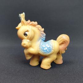 Винтажная фигурка пони СССР. Детская игрушка лошадка в голубой попоне, коллекционный декор
