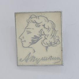 Значок СССР. Пушкин, профиль поэта, литература. Винтажный значек.