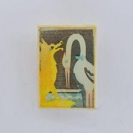 Значок СССР. Космос, ракета и животное. Винтажный значек.