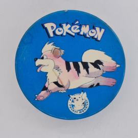 Значок СССР. Pokemon, мультфильм с розовым персонажем на синем фоне. Винтажный значек.