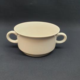 Бульонница, чашка фарфоровая СССР, винтажная, с двумя ручками.